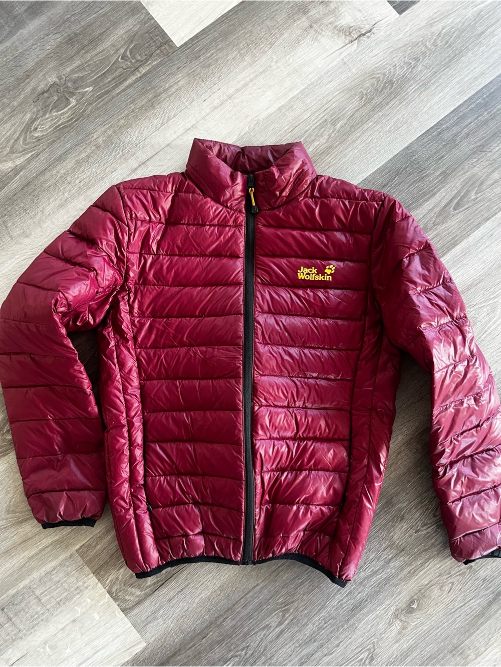 Jack Wolfskin Puffer Jacket Maroon Womens Size Medium